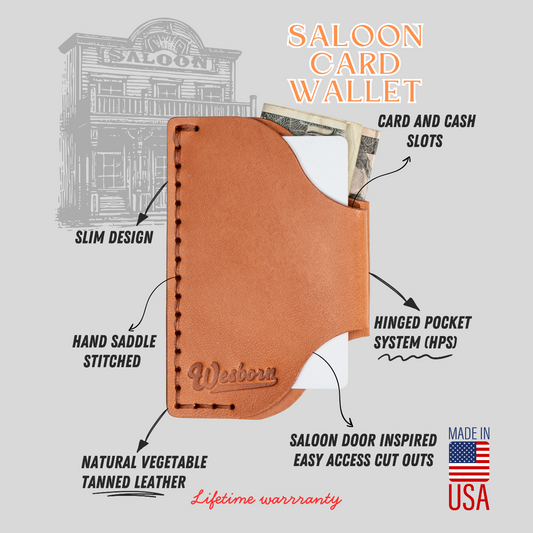SALOON CARD WALLET - minimalist card wallet