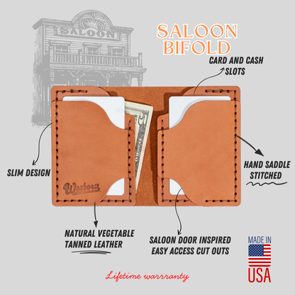 SALOON BILFOLD - vertical minimalist wallet